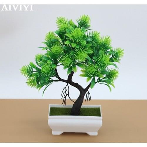 Simulation Pine Bonsai Green Artificial Tree Creative Decorative Garden Home Decor Desktop Balcony Plantas Decoracion