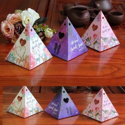 Candy box bag chocolate paper gift package for Birthday Wedding Party favor Decor supplies DIY small star/sky flower pink