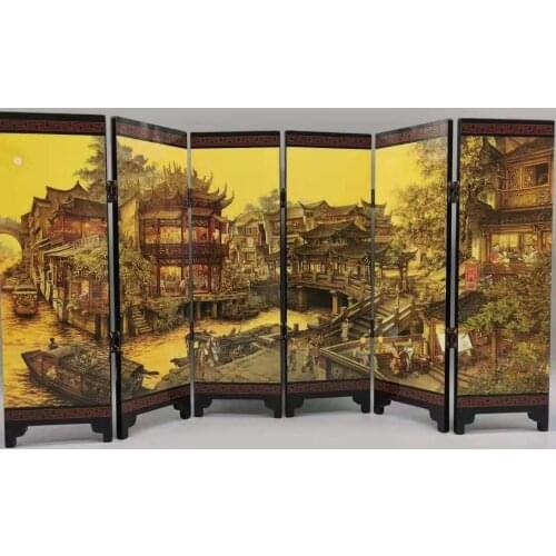 Lacquerware wood small screens, Nancheng old dream, Exquisite crafts gifts and decorations
