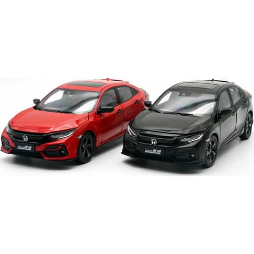 Diecast 1:18 Honda Civic 2020 Hatchback Alloy Car Model Adult Collection Vehicle Toys Souvenir Ornaments Display Gifts