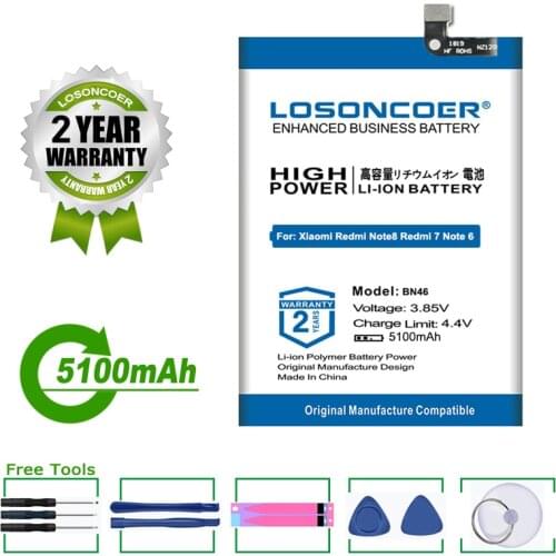 LOSONCOER Xiaomi Redmi Note 8T Phone Batteries