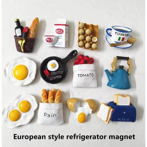 Refrigerator Magnet Stickers, European Style, Handmade Crafts, Home Office Kitchen Refrigerator Decorations