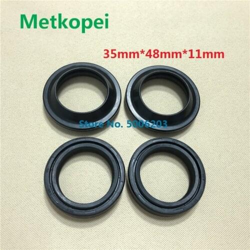 Motorcycle 35*48*11mm Front Fork Damper Shock Absorber Oil and Dust Seal For Honda Suzuki BMW CB750 RZ350 RM125 EX250 Ninja 250R