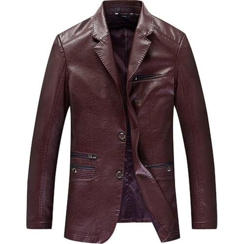 Men Genuine Leather Coats New Arrival Spring 100% Sheep Skin Youth Leather suit Collar Coats Fashion Slim Fit Leather Jacket