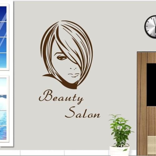 Hair Salon Wall Decal Beauty Salon Scissor Sticker Barber Shop Vinyl Wall Decals Decor Mural Hairdresser Glass Window Sticker