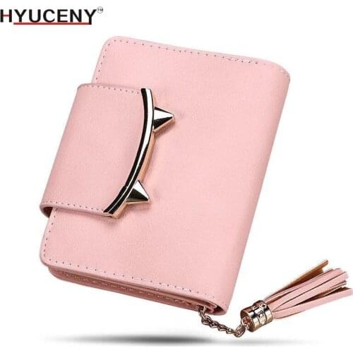 New Korean Cute Cat Anime Leather Ruo fei Mini Wallet Women Small Clutch Female Purse Coin Card Holder Dollar Bag Cuzdanhand bag