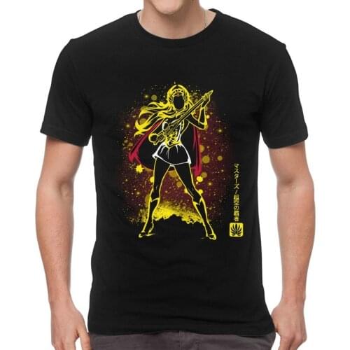 The She Style Tshirt Men Harajuku Tee Tops Cotton T Shirt Short Sleeve Masters Of The Universe Power Sword Pose He-Man T-shirts