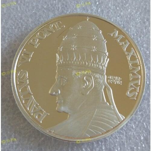 Pope Paul VI of the Vatican Metal Coin Plated Commemorative Coin Badge medal for collection Arts Gifts Souvenir