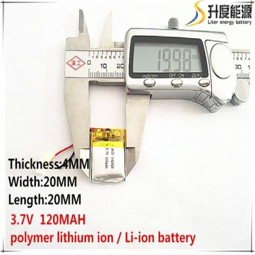 5pcs [SD] 3.7V,120mAH,[402020] Polymer lithium ion / Li-ion battery for TOY,POWER BANK,GPS,mp3,mp4,cell phone,speaker
