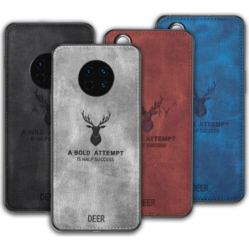 Rugged Cloth Case For Huawei P20 P30 P30 P40 Lite E Mate 10 20 30 40 Pro Nova 3 3i 5T 7i Strap Cover 3D Elk Deer Vintage Shell