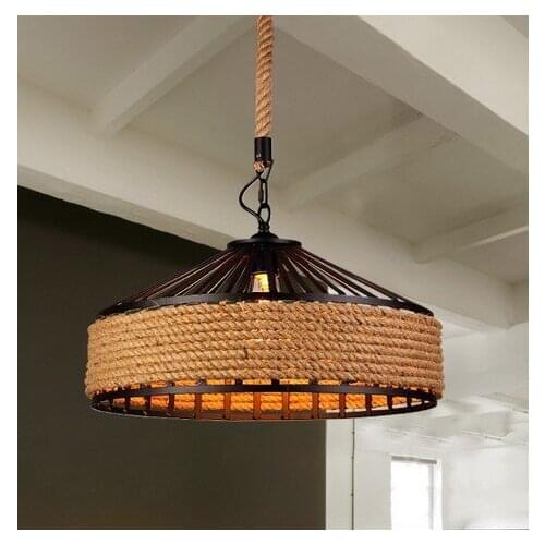 Retro Rh Industrial Pendant Lamps Light Iron Rope For Warehouse Vintage Pendant Lights E27 Bulbs Edison Ac110v/ac220v Lighting