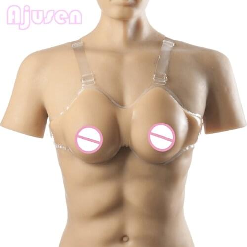 Silicone Breast Strap-on False Boobs Fake Breast Crossdresser Bra Fake Boobs Ajusen For Transgender Shemale Crossdresser