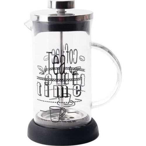 Modern Heart Glass French Press Plant Brewing Black Silicone 350 ml 2359 чайник tea set чайник заварочный teapot أواني الشاي