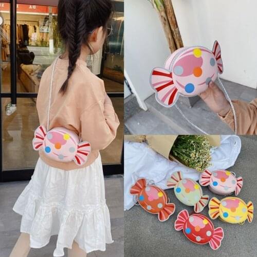 Cartoon Children Girls PU Leather Mini Shoulder Bag Lovely Candy Baby Small Money Holder Wallet Kids Crossbody Bags Coin Pouch