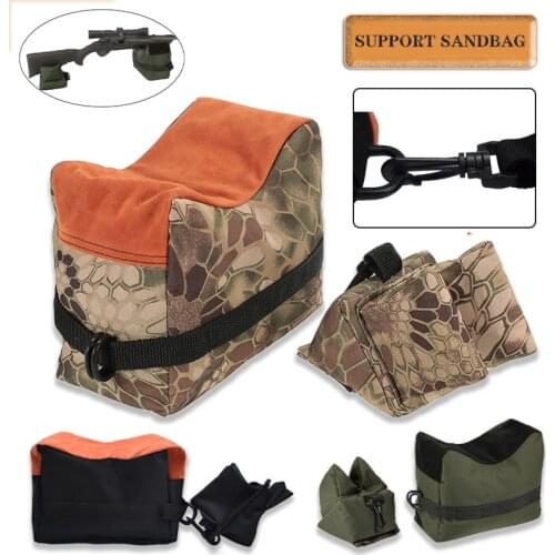 Tactical Edc Hunting Aiming Front & Rear Bag Set Rifle Rest Fillable Support Sandbag Target Stand Airsoft Shooting Accessories