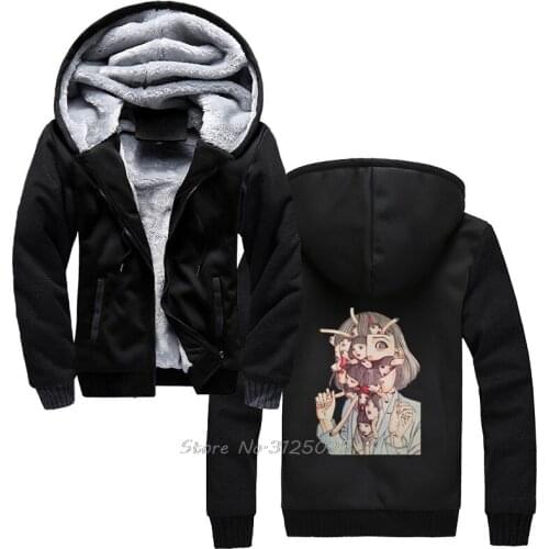 Man Manga Junji Ito hoodie Shintaro Kago Girl Aesthetic Japanese Anime Men Winter Warm Thick Sweatshirt Hoody Streetwear Hoodies