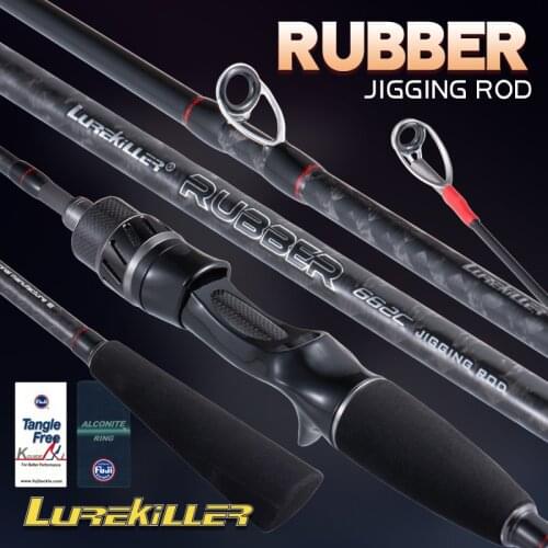 Japan Fuji Parts Carbon Lurekiller Tai Rubber Jig Rod 662C Silder Jig Rod Pe 0.8-2.5 Jig 40-120g Slow Jigging Rod Saltwater Rod