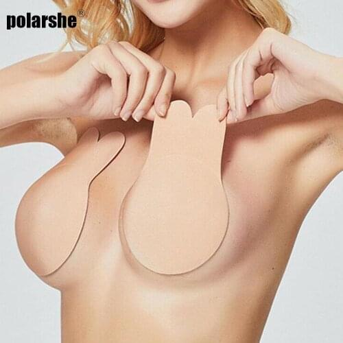 Women Silicone Self-Adhesive Sticky Bra Strapless Push Up Seamless Invisible Bra Sexy Nipple Cover Wedding Underwear Dropship