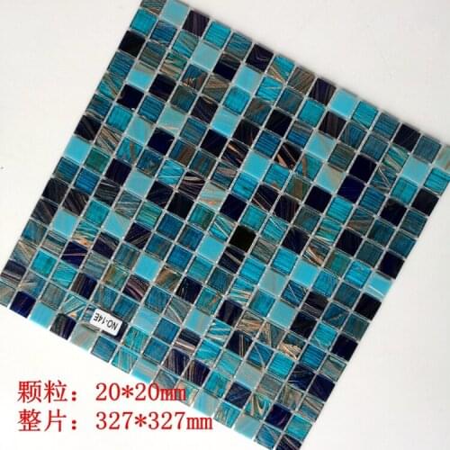 Gold line texture glass mosaic tile DIY wall background decoration