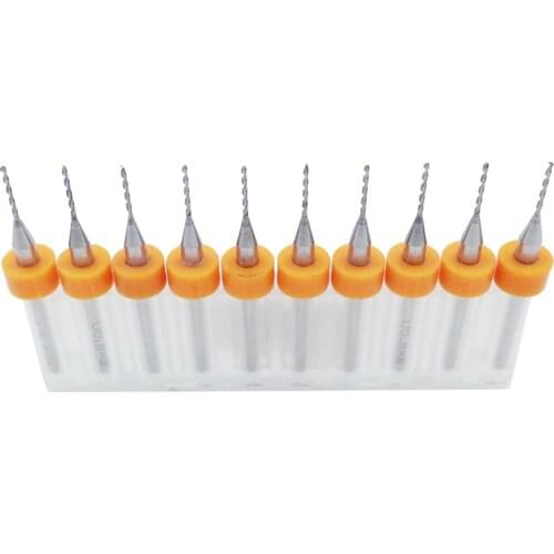 10Pcs 0.8mm Router Bit Import Carbide PCB Drill Bits Print Circuit Board Mini CNC Drilling Bit Set Woodworking Tools