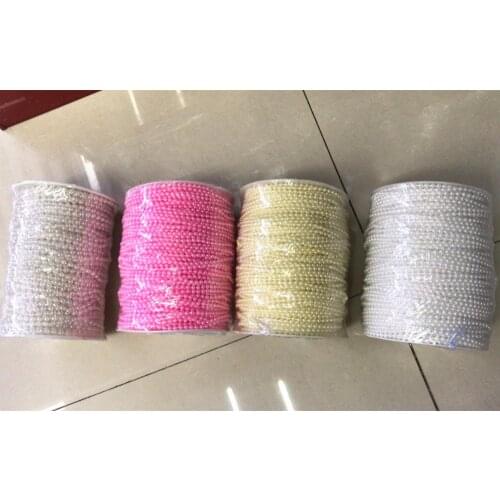 100Yards/lot 3mm Plastic Beads Chain Wedding Gift Packing DIY Jewelry Making Materials