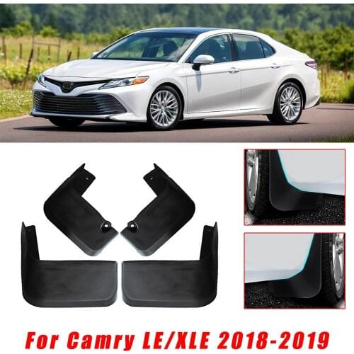 4pcs Car Mud Guards For Toyota Carmy LE-XLE 2018 2019 Fit No Drill Mud Flaps Flare Splash Guards Kits Molded Auto Accessories