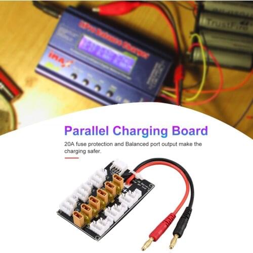 6 Packs 1S-3S 20A XT30 Plug Lipo Battery Parallel Charging Board for RC IMAX B6 Charger RC Car Drone Balance Charge RC Parts Toy