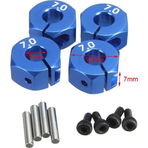 Aluminum 12mm Wheel Hex Nuts Lock Nuts Wheel Hex Hubs for 1/10 Scale RC Car