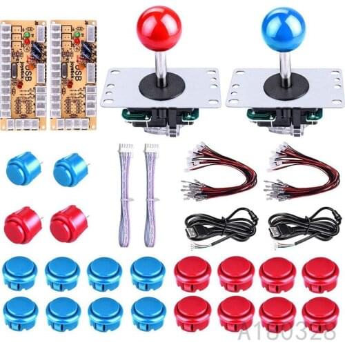 Arcade Joystick DIY Kit Zero Delay Game USB Encoder PC Joystick Computer Game+5Pin joystick+20 Arcade Button for Mame Jamma Game