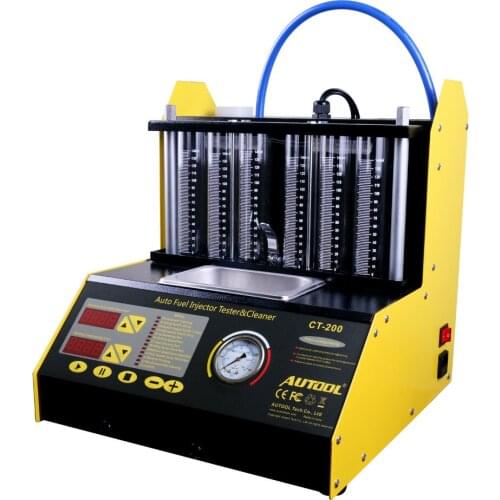 AUTOOL CT200 4 Cylinder Auto Fuel injector cleaner CAR tester tool gasonline Car Motorcycle Auto Ultrasonic Injector cleaning