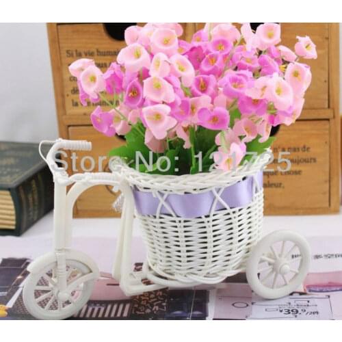 Free shipping,flowers + vase artificial decoration Campanula flower flower Home furnishings,2PCS/lot