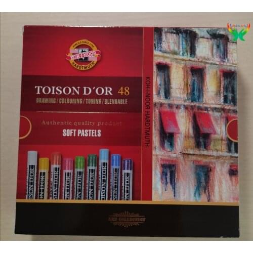 Czech Koh-i-Noor 48 color advanced color chalk large area painting art sketch paper box for art hand-painted art students