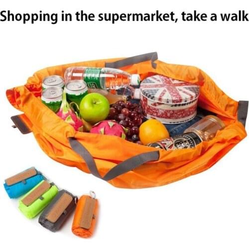 Eco-friendly shopping bag large washable and reusable grocery bag tote bag European style foldable waterproof travel grocery bag