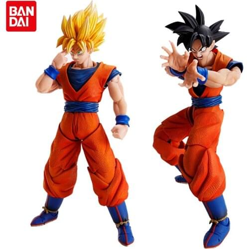 Original Bandai Dragon Ball SHF IMAGINATION WORKS Saiyan Son Goku Anime Figure Toy PVC Action Figura Collection Kid Gift