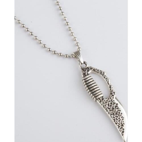 Knife Figured Metal Necklace
