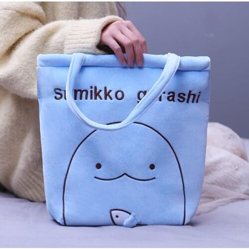Cute Sumikko Gurashi San-X Corner Plush Toy Cartoon Corner Bio Shoulder Bag Handbag Plush Penguin Cat Bear Doll Kids Girls Gift