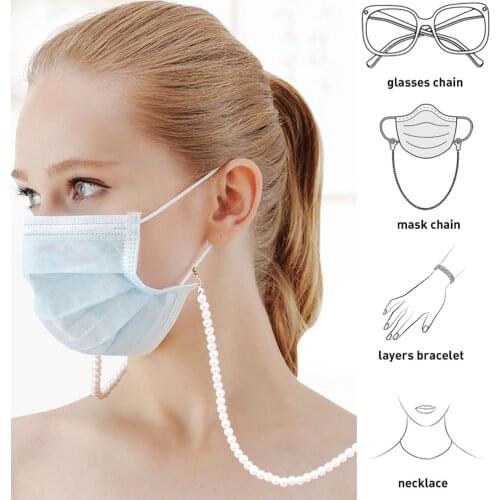 Multifunction Face Mask Chain Colored Beads Anti-lost Glasses Chains Sunglasses Strap Eyewear Lanyard Necklace Fashion Jewelry
