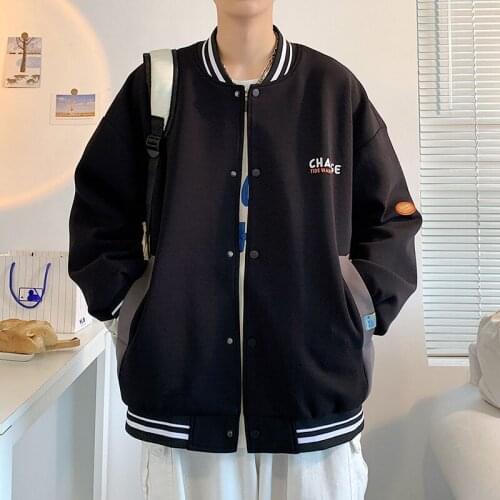 Baseball Uniform Varsity Jacket For Men 2021 Spring And Autumn New High Quality Loose Printed Casual Mens Coat Oversized Jacket
