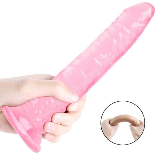 Male Artificial Penis Realistic Jelly Dildo with Suction Cup Pussy Stimulator Crystal Dildos for Women Masturbator Anal Dildos