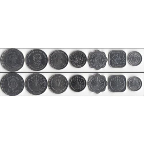 Bangladesh 7 Pieces Set Coins Asia New Original Coin Unc Collectible Edition Real Rare Commemorative Random Year