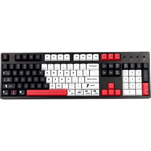 135 Key Death Notes Theme DYE-SUB PBT Keycaps Set DIY for Cherry MX Keyboards