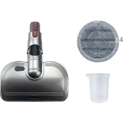 Vacuum cleaner electric mop head suitable for DYSON V7 V8 V10 V11 with LED light and water tank integrated brush head
