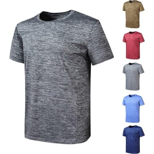 2021 New Summer Shirt Breathable Sport T Shirt Men Quick Drying Running Shirt Men Workout Training Tees Fitness Tops T-shirt 5XL
