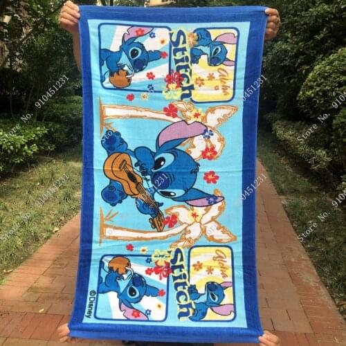 New Cute Disney Lilo Stitch Bath Towel Cotton Soft Breathable Children Boys Girls Adult Beach Towel Blanket Throw Gift 60x120cm