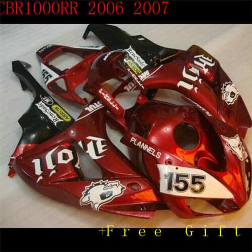 New High quality ABS Motorcycle Fairing Kit 100% Fit For CBR1000RR 2006 2007 CBR1000 06 07 red white black
