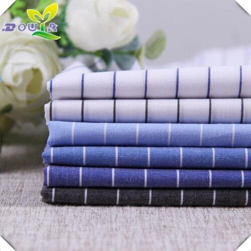 All cotton yarn dyed spring and summer womens dress shirt fabric striped fabric spot wholesale