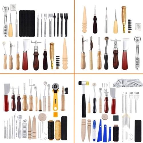 Leather craft package leather goods hand sewing set leather tools set combination diamond cut leather tools