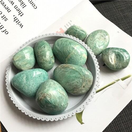 Natural Amazonite Palm Stone Crystal Healing Crystal Stone for Home Decoration