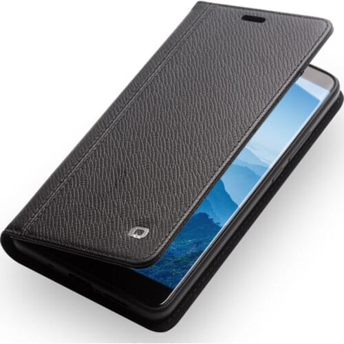 QIALINO Genuine Leather Flip Case for Huawei Mate 10 5.9 inch Luxury Back Phone Cover for mate 10 Pro 6.0 inch with Card Slots
