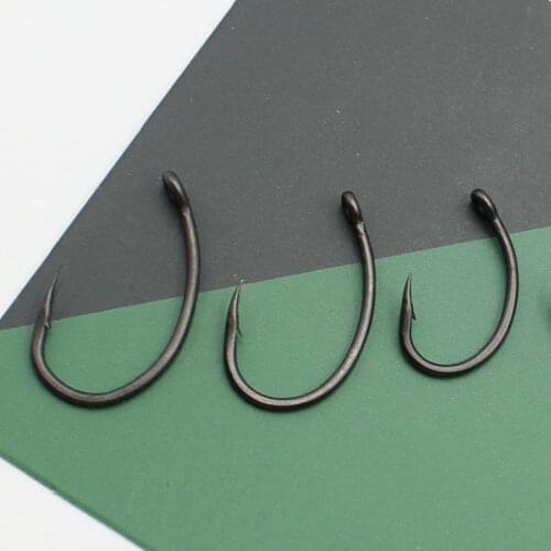 25PCS Barbed Carp Fishing Hook High Carbon Steel PTFE Coated YN Hook Mixed Size 2 # 4 # 6 # 8 # 10 # Hook Carp Fish Accessories